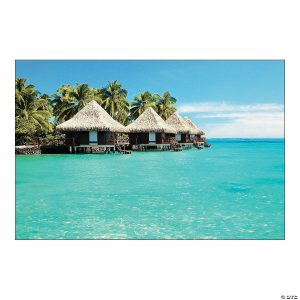 Party Decorations |  Tropical Cabana Backdrop – 3 Pc. Party Decorations Party Decorations