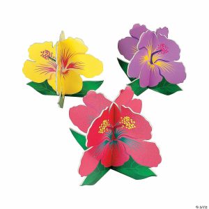 Party Decorations |  Tropical Floral Centerpieces – 3 Pc. Party Decorations Party Decorations