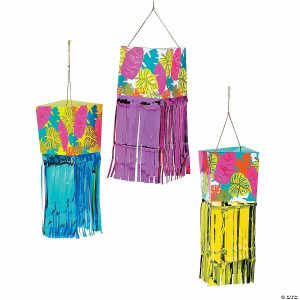 Party Decorations |  Tropical Leaf Hanging Décor with Fringe – 6 Pc. Party Decorations Party Decorations