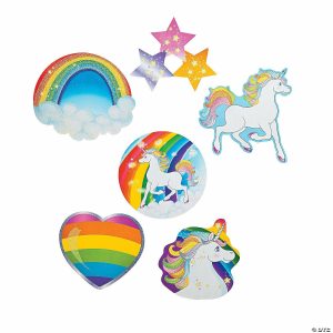 Party Decorations |  Unicorn Glitter Cutouts – 6 Pc. Party Decorations Party Decorations