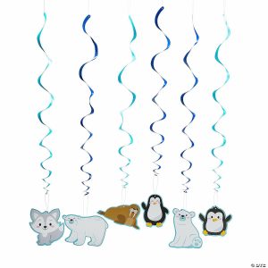 Party Decorations |  Winter Animal Hanging Swirl Decorations – 12 Pc. Party Decorations Party Decorations