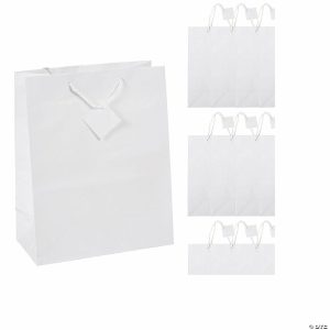 Party Favors |  10 1/2″ x 13″ Large White Gift Bags – 12 Pc. Party Favors Party Favors