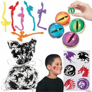 Party Favors |  168 Pc. Dragon Party Favor Kit for 12 Guests Party Favors Party Favors