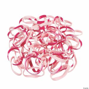 Party Favors |  7 1/4″ – 8″ Bulk 144 Pc. Pink Ribbon Awareness Bracelet Assortment Party Favors Party Favors