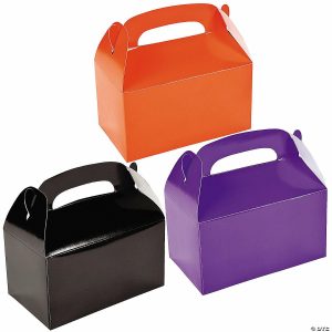 Party Favors |  Black, Purple & Orange Gable Box Favor Kit for 36 Party Favors Party Favors