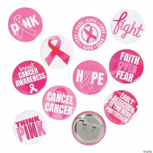 Party Favors |  Bulk 200 Pc. Mini Pink Ribbon Button Assortment Party Favors Party Favors