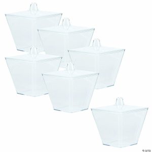 Party Favors |  Bulk 48 Pc. Mini Square Favor Bowls with Lids Party Favors Party Favors