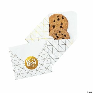 Party Favors |  Bulk  50 Pc. Gold Foil Envelope Treat Bags with Stickers Party Favors Party Favors