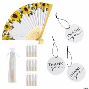 Party Favors |  Bulk  72 Pc. Sunflower Fan Thank You Favor Kit for 24 Apparel & Accessories Apparel & Accessories