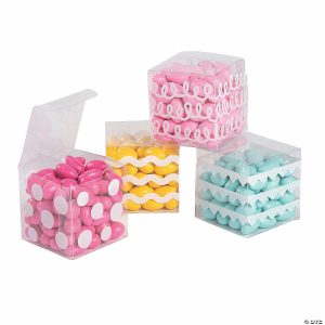 Party Favors |  Clear Easter Patterned Favor Boxes – 24 Pc. Party Favors Party Favors