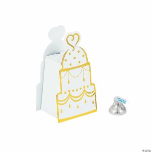 Party Favors |  Gold Wedding Cake Favor Boxes – 24 Pc. Party Favors Party Favors