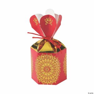 Party Favors |  Indian Wedding Vertical Favor Boxes with Gold Foil – 24 Pc. Party Favors Party Favors