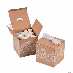 Party Favors |  Kraft Lace Favor Boxes – 24 Pc. Party Favors Party Favors