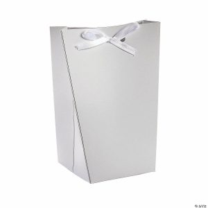 Party Favors |  Large White Favor Boxes with Ribbon – 24 Pc. Party Favors Party Favors