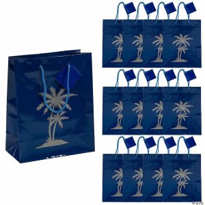 Party Favors |  Medium Luau Gift Bags with Tags – 12 Pc. Party Favors Party Favors