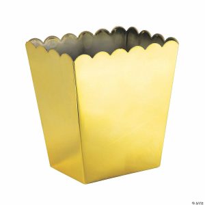 Party Favors |  Metallic Gold Scalloped Containers – 3 Pc. Party Favors Party Favors