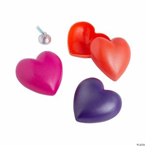 Party Favors |  Metallic Heart-Shaped Containers – 12 Pc. Party Favors Party Favors