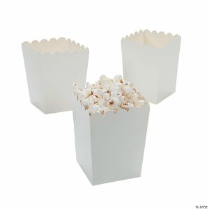 Party Favors |  Mini White Popcorn Boxes – 24 Pc. Party Favors Party Favors