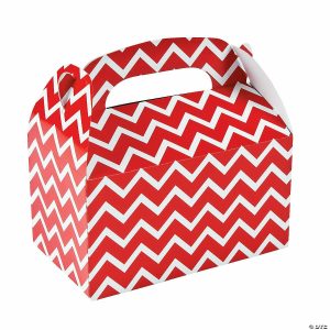 Party Favors |  Red Chevron Favor Boxes – 12 Pc. Party Favors Party Favors