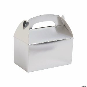 Party Favors |  Silver Foil Favor Boxes – 12 Pc. Party Favors Party Favors