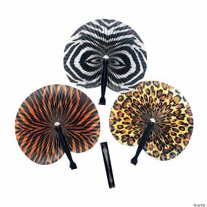 Apparel & Accessories |  Safari Print Folding Hand Fans – 12 Pc. Apparel & Accessories Apparel & Accessories