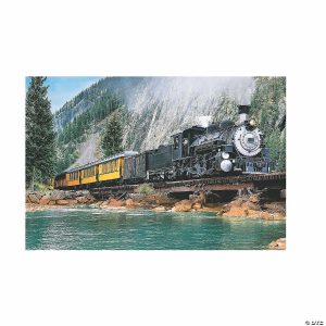 Party Decorations |  Railroad Train & Cliff Backdrop – 3 Pc. Party Decorations Party Decorations