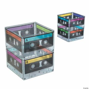 Party Decorations |  Cassette Tape Buckets – 6 Pc. Party Decorations Party Decorations