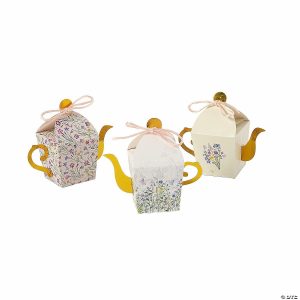 Party Favors |  Floral Tea Kettle Treat Boxes – 12 Pc. Party Favors Party Favors